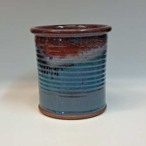 Click to view detail for #240724 Utensil Caddy, Blue/Red $22